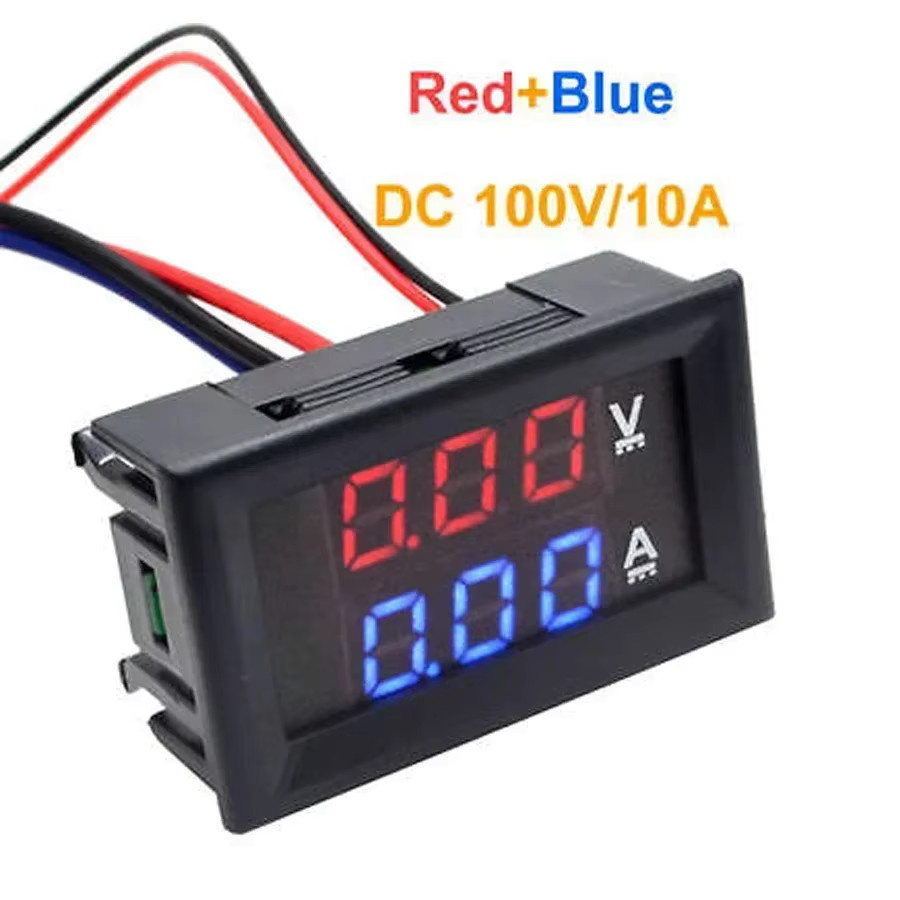 Digitales Voltmeter Amperemeter DSN-VC288 mit 0,28 Zoll LED-Anzeige und LM2596 Buck-Konverter-Modul in Rot-Blau-Schwarz - Bild 2