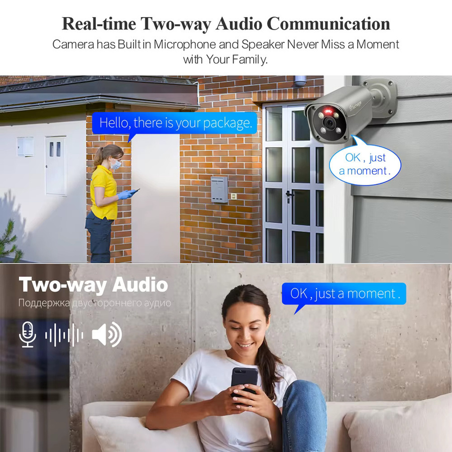 Techage Smart AI IP Überwachungskamera mit PoE-Unterstützung für Apartment und CCTV - Bild 4
