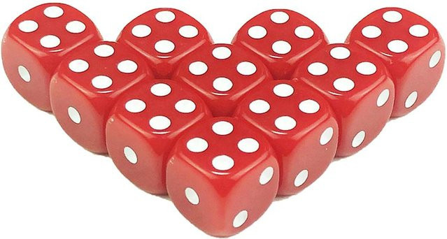 Allbestart Standard Würfel, 10-teiliges Set, rot - Bild 1