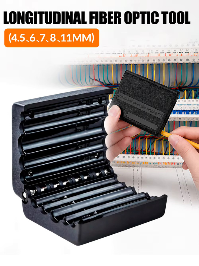 TEMPS DETIR Abisolierwerkzeug für Glasfaserkabel, 4,5-11 mm, Schwarz - Bild 6