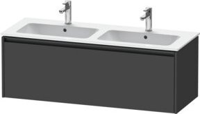 Duravit Waschtischunterschrank Ketho.2, wandhängend, Graphit matt, B/T/H: 128 x 48 x 44 cm - Bild 1