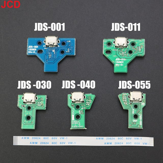JCD USB Ladeport Buchse Platine für PS4 Controller JDS 011 030 040 055 14Pin und JDS 001 12Pin - Bild 1