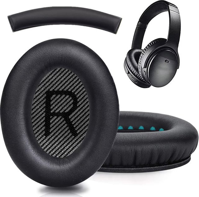 Bose Ersatz-Ohrpolster für QuietComfort QC2 QC15 QC25 QC35 AE2 AE2i AE2w in Schwarz - Bild 1