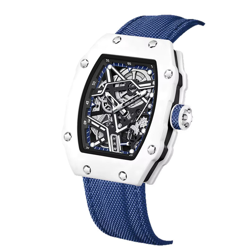 STARPERISH Armbanduhr Tonneau, Quarz, Schwarz, Textil/NATO, Herren - Bild 2