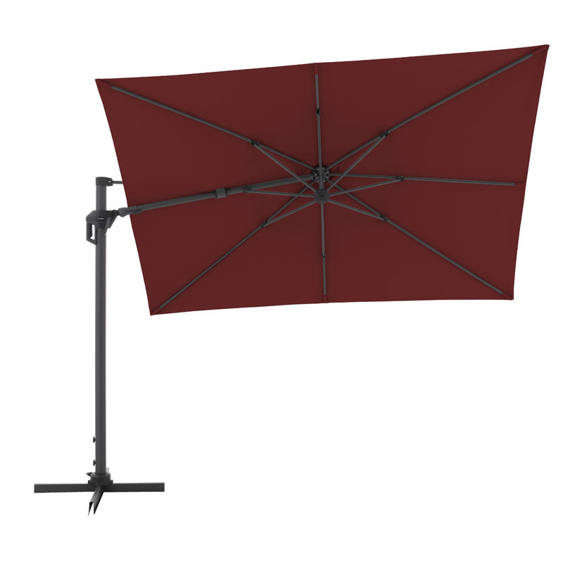 Doppler Ampelschirm Active Pendel Green Edition in Rot mit Aluminiumgestell und Schutzhülle, B/T: 310 x 250 cm - Bild 4