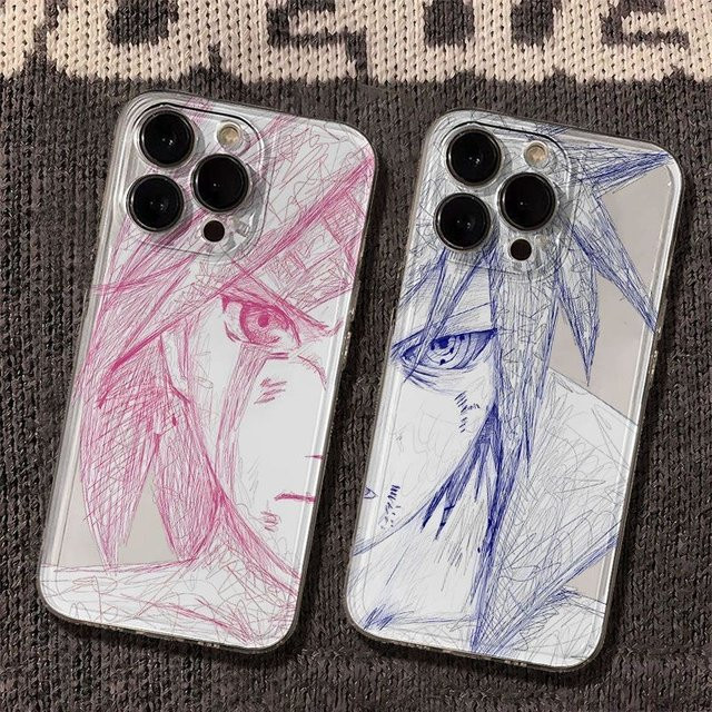Handyhülle mit Anime-Skizzen-Charakter Design für Apple iPhone 11 bis iPhone 17 Pro Max in Multicolour - Bild 1