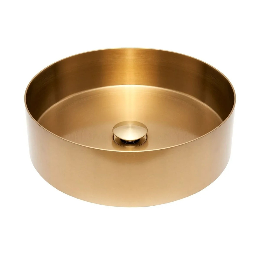 Swiss Aqua Technologies Aufsatzwaschbecken aus Edelstahl in Gold Gebürstet, Durchmesser: 38 cm - Bild 2