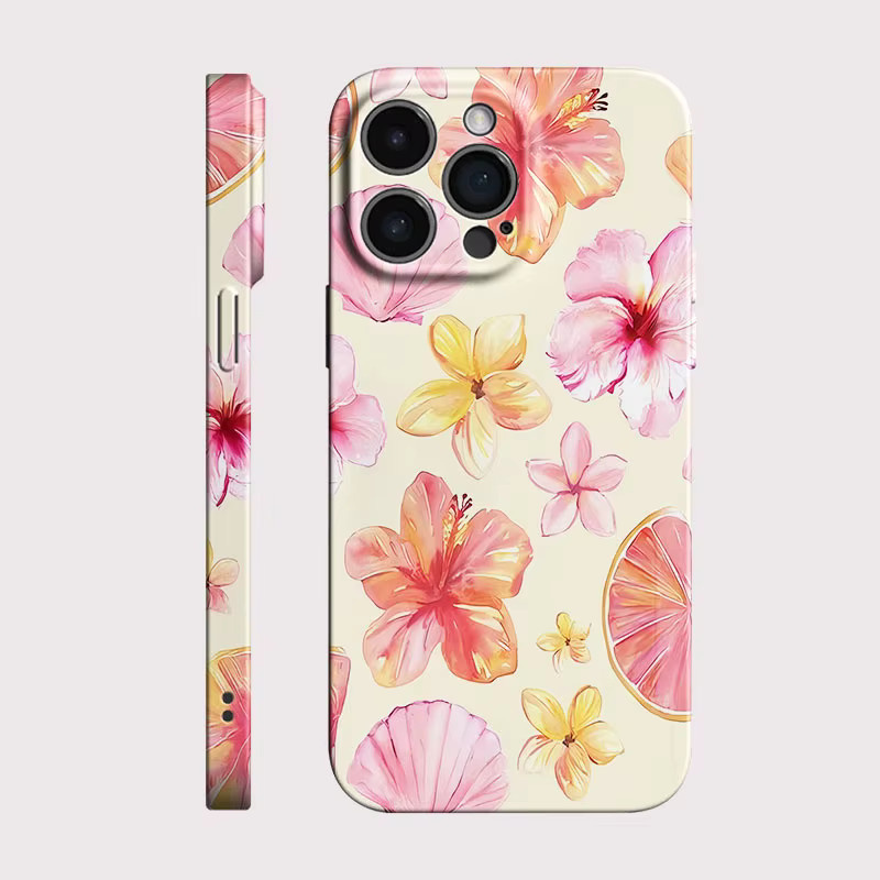 Clmj Swag Handyhülle aus hartem PC mit rosa Blumen-Design und glänzender Folie für Google Pixel 7 7a 8 8a 9 9a Pro XL 5G in Pink/Multicolor - Bild 2