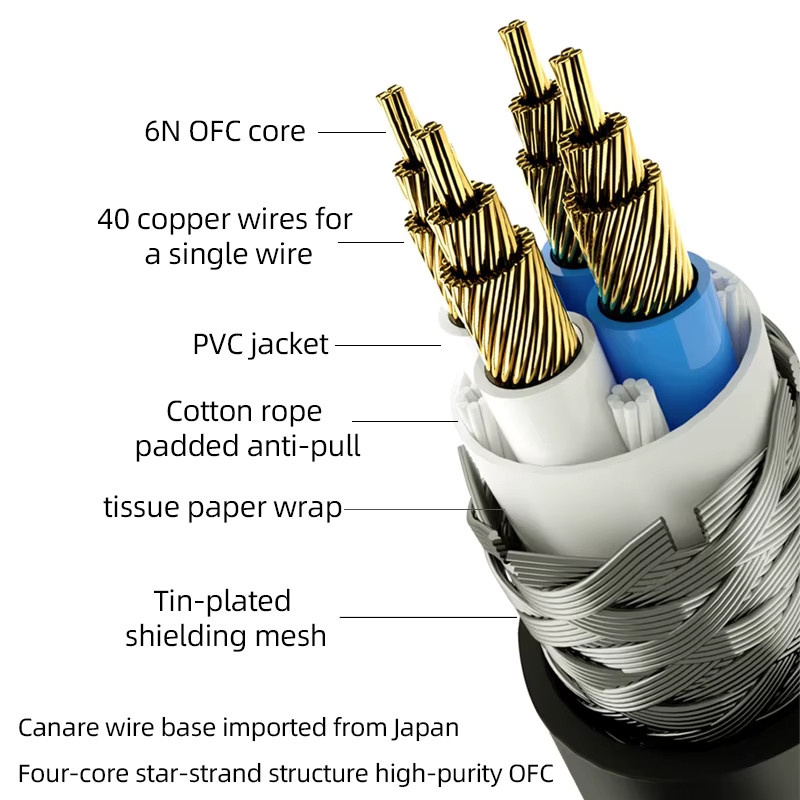 Canare HiFi USB OTG Kabel 6N OFC Typ C auf Typ B Audiokabel für DAC und Soundkarten, Schwarz, 500 cm - Bild 3