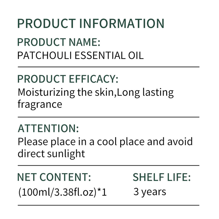 Hllozzi Ätherisches Patchouli-Öl für Massage und Dusche - Bild 4