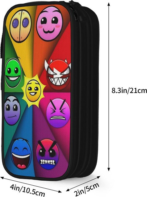 Fancy Style Studio Federmäppchen Geometrie Würfel Stifteetui mit großer Kapazität in Multicolour - Bild 1