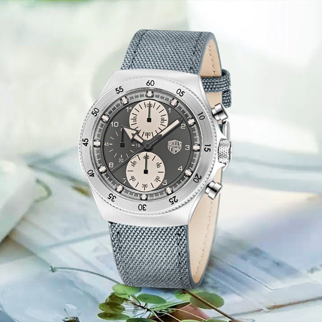 RollsTimi Chronograph, Quarz, Edelstahl, Bicolor, Saphirglas, Herren - Bild 1