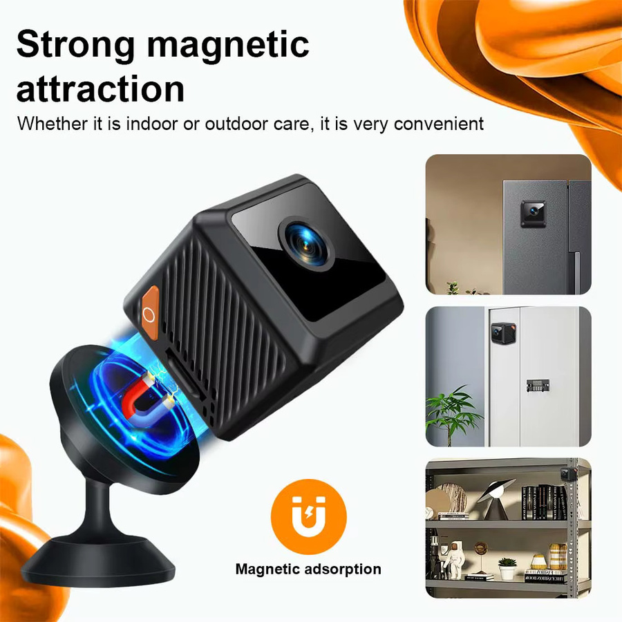 NUOYING W02 Smart Home Mini Kamera Wi-Fi 1080P CCTV Sicherheitsüberwachung mit Nachtsicht in Schwarz - Bild 3