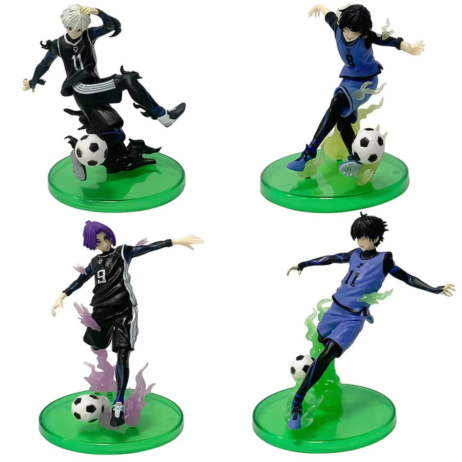 Bandai Jieshiyi Noguchi Shiro Fenglehui Fußball, PVC Modell Charakter Spielzeug, Blau - Bild 3