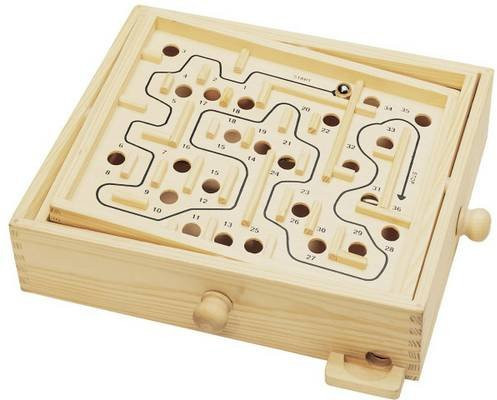 Natural Games Holz Labyrinth Geschicklichkeitsspiel für 1 Spieler - Bild 1