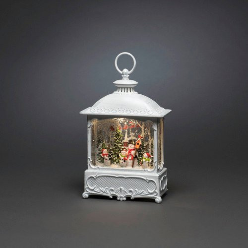 Konstsmide LED-Wasserlaterne in Weiss mit Leuchtmittel, B/H/T: 8,6 x 30 x 18 cm - Bild 1