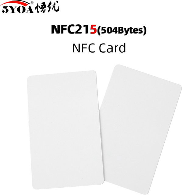 5YOA NFC Ntag215 Karten 504 Bytes 13,56 MHz in Weiß für Huawei Share und iOS13 Automatisierungen - Bild 1