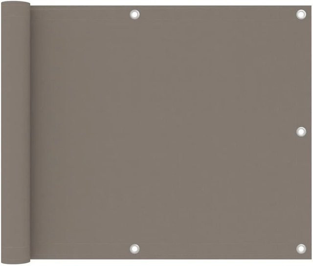 vidaXL Balkon-Sichtschutz aus PU-beschichtetem Oxford-Gewebe in Taupe, Höhe: 75 cm, Breite: 300 cm - Bild 1