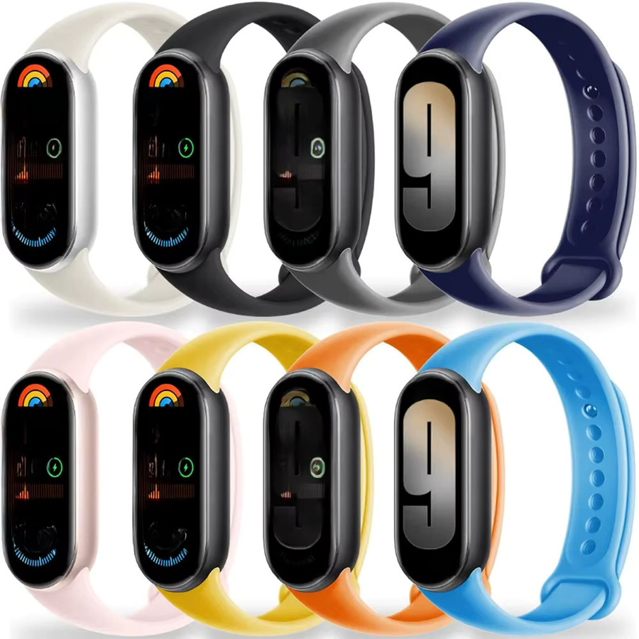 Xiaomi Uhrenarmband Silikon, Schwarz, Xiaomi Mi band 8, Xiaomi Mi band 9 - Bild 5