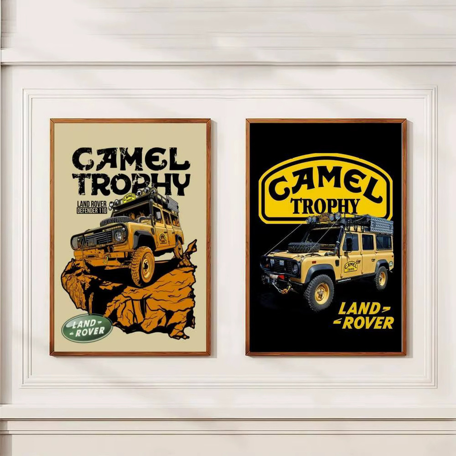 Camel Trophy D-Defender Wandaufkleber Retro Poster in Mehrfarbig für Wohnzimmer und Schlafzimmer - Bild 4