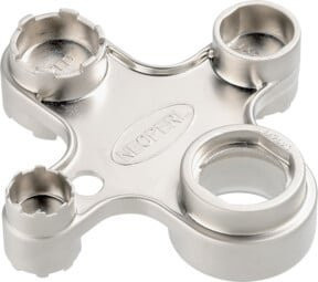 NEOPERL Universalschlüssel mit 4-Fach-Funktion aus Metall in Silber, Breite: 8,2 cm, Höhe: 8,2 cm - Bild 1