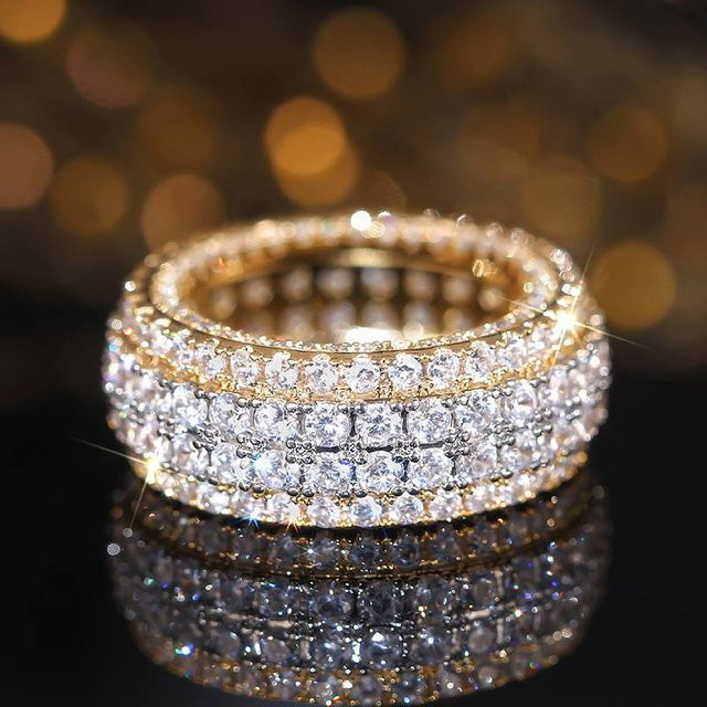 Huitan Ring, Zirkonia, Bicolor, Damen - Bild 1