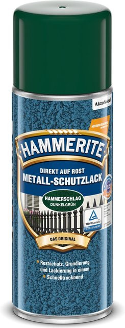 Hammerite Metall-Schutzlack Spray Dunkelgrün Hammerschlag 400 ml - Bild 1