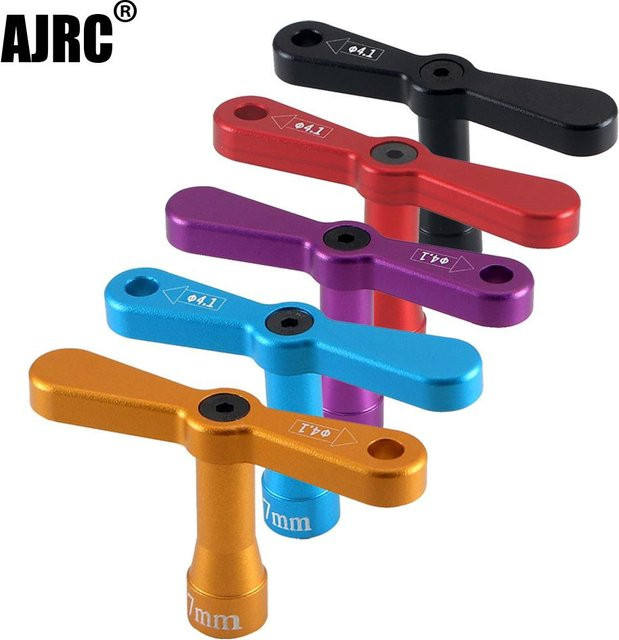AJRC Steckschlüsselsatz für RC-Modellautos, Zubehör, Rot, Metall - Bild 1