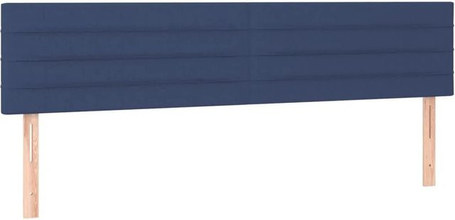 vidaXL LED Kopfteil in Blau mit Stoffbezug, B/T/H: 180 x 5 x 78-88 cm - Bild 1