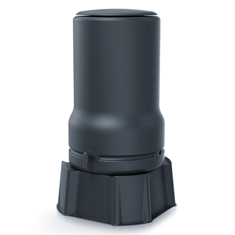 Waterform Regentonnenset Aquabell 110 in Anthrazit mit Unterstand und Wasserhahn - Bild 2