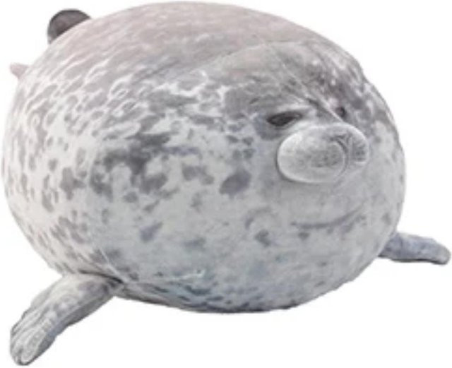 Kidsly Squishy Robbe, Plüschtier, Weiß, Grau, ab 3 Jahren - Bild 1