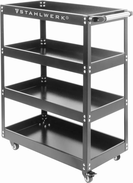 STAHLWERK Werkzeugwagen ST 875 aus Stahl in Schwarz, B/T/H: 88,0 x 36,0 x 36,0 cm - Bild 1