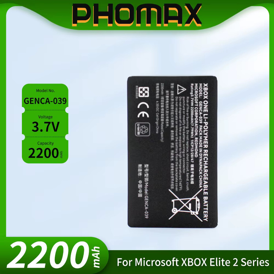 PHOMAX GENCA-039 Akku für Microsoft Xbox Elite Series 2 Controller 1797, 3,7V 2050mAh, Schwarz - Bild 1