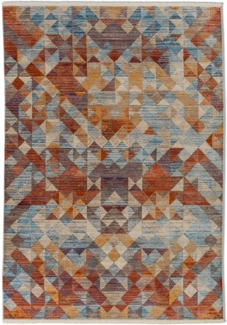Schöner Wohnen Teppich Mystik Dreiecke in Bunt mit Vintage-Optik, B/T: 133 x 185 cm - Bild 1
