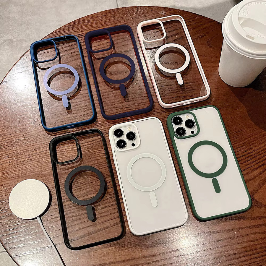 Transparente Magnetische Acryl Schutzhülle für Samsung Galaxy A55 5G A56 5G A36 A54 A25 A15 A16 A06 A26 A35 mit Wireless Charging Funktion - Bild 1