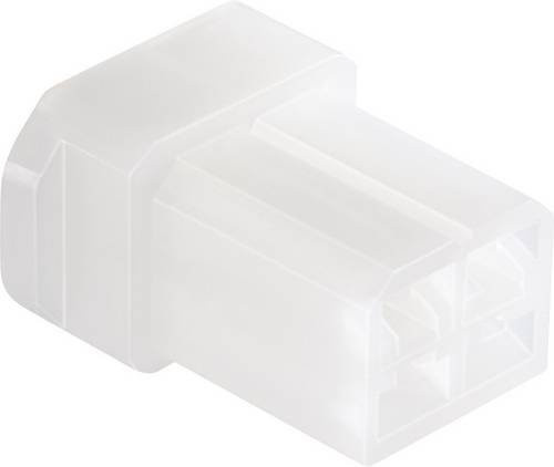 TE Connectivity Buchsengehäuse FASTIN-FASTON, 4-polig, Farbe: Weiß, Rastermaß: 5 mm, Artikelnummer: 626056 - Bild 1