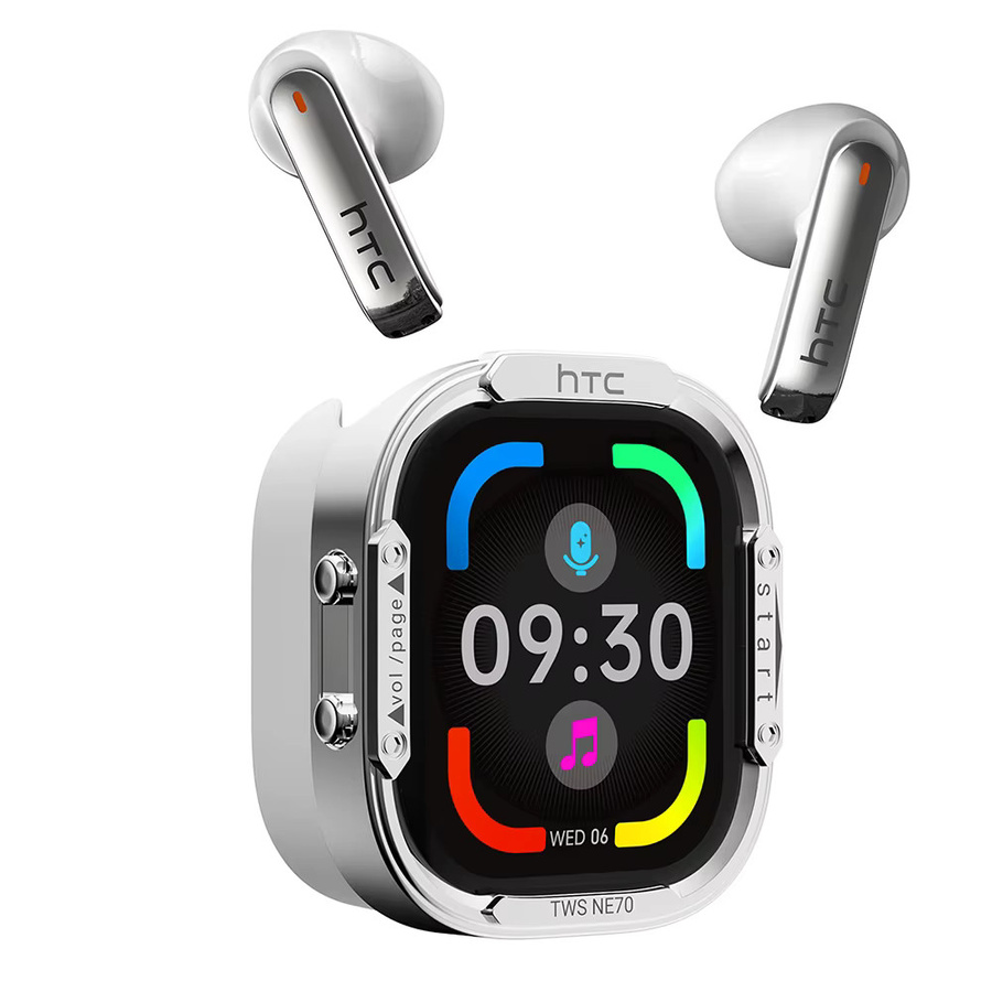 HTC NE70 Kabellose Bluetooth TWS In-Ear Kopfhörer mit Touchscreen, AI-Übersetzung und Geräuschunterdrückung, Schwarz - Bild 6