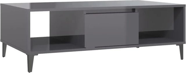vidaXL Couchtisch in Grau mit Hochglanz-Finish, B/T/H: 103,5 x 60 x 35 cm - Bild 1