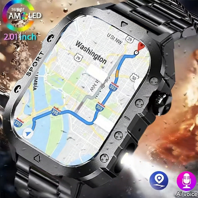 LAXASFIT Smartwatch, Bluetooth, Silikon, Schwarz, Herren - Bild 1