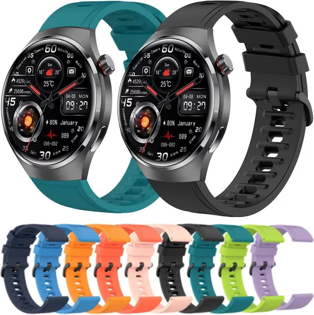Uhrenarmband Silikon, Schwarz, Unisex - Bild 1