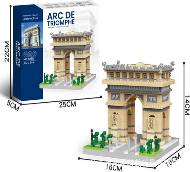 Kreative Bausteine Modell Arc de Triomphe, Spielzeugbausteine Set, ab 14 Jahre - Bild 1