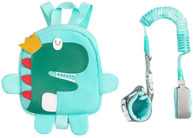 Kidsly Baby Gehgurt als Anti-Verlust Sicherheits-Handgelenksfessel in Türkis mit Schloss und dehnbaren Bungee-Straps - Bild 1