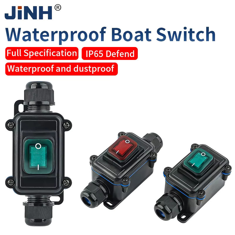 JINH Netzschalter CNP721-1T wasserdicht IP65 High Power Schalter in Rot und Schwarz - Bild 3