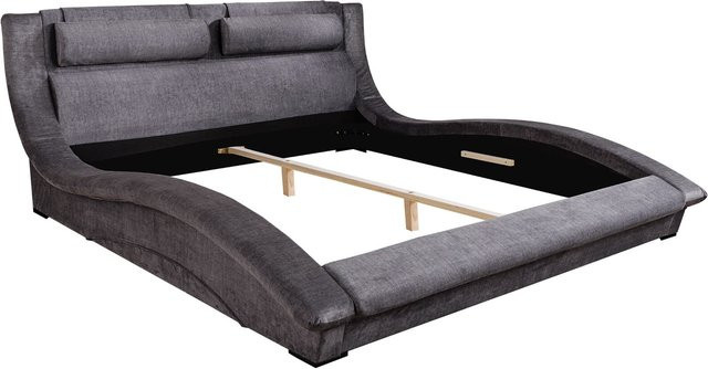 Riess-Ambiente Rahmenbett SWING in Grau mit Samtbezug, B/T: 180 x 200 cm - Bild 1