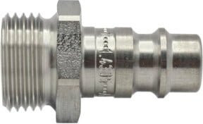 Riegler Nippel für Kupplungen NW 7,2 - 7,8, Edelstahl 1.4305, G 3/8 AG, Silber - Bild 1