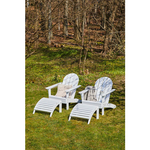 Cinas Adirondack Loungeset aus Mahogniholz, 2-teilig, Weiss - Bild 2