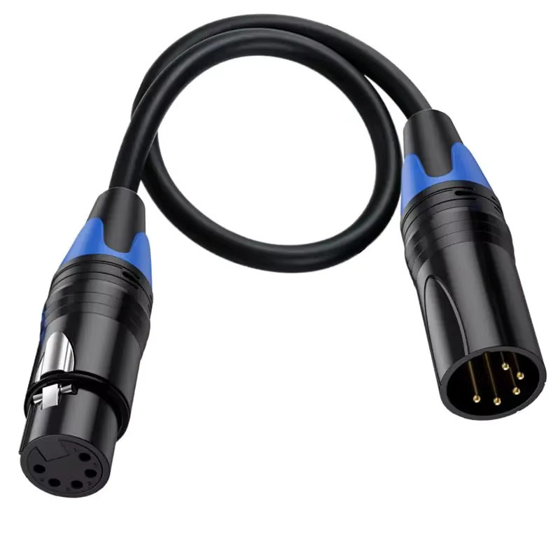 BSN XLR 5-Pin 5-adriges Audio-Verbindungskabel Stecker-zu-Buchse in Schwarz - Bild 3