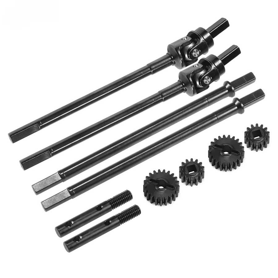 MALOM RC Stahl Capra F9 Portal Stub Achse Universal Joint Antriebswelle, Metall, Schwarz - Bild 3