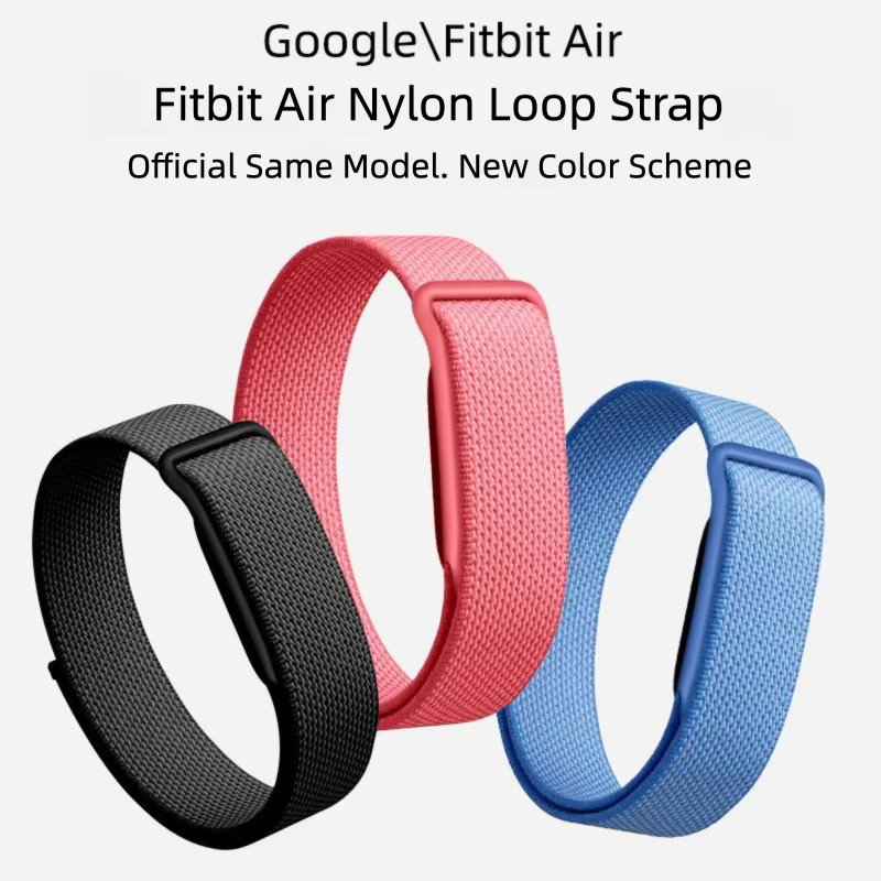 Atmungsaktives Nylon Sportarmband für Google Fitbit Air in Grau (Unisex) - Bild 3