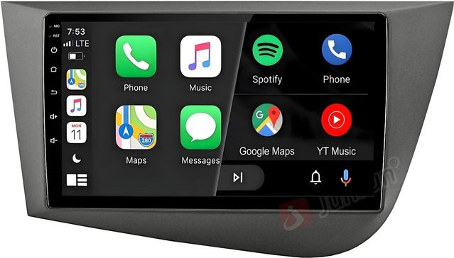 Junsun Autoradio für Seat Leon 2 mit Bluetooth und GPS in Schwarz - Bild 1